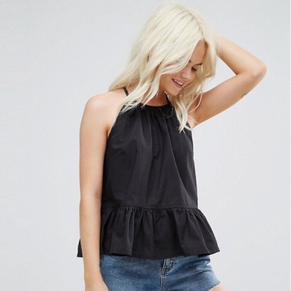 ASOS Tops - ASOS Black Crop Top Size 4